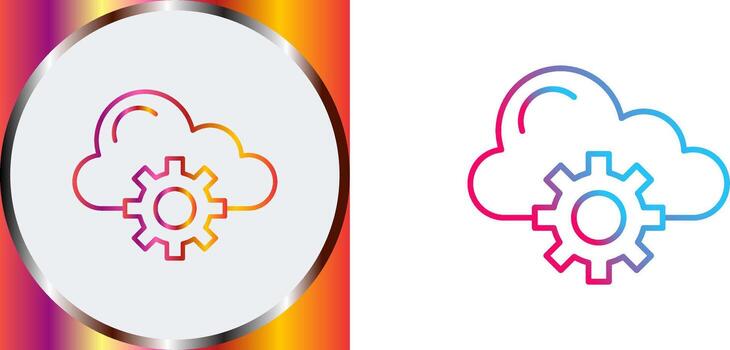 diseño de icono de computación en la nube vector