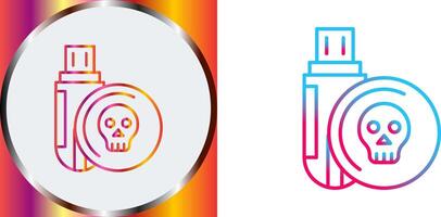 Infected Usb Drive Icon Design vector