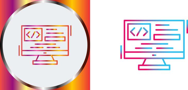 diseño de icono de codificación vector