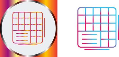 Table Data Icon Design vector