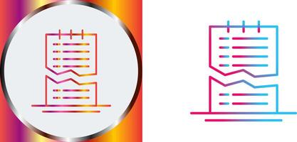 Corrupted List Icon Design vector