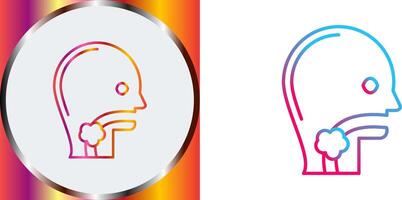 Throat Cancer Icon Design vector