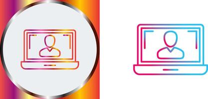 Online Lesson Icon Design vector