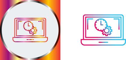Flex Time Icon Design vector