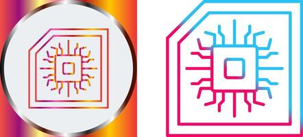 Chip Icon Design vector