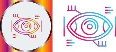 Eye Recongnition Icon Design vector
