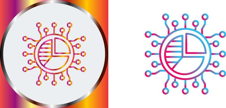 Pie Chart Icon Design vector