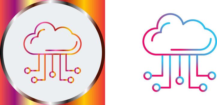 Cloud Computing Icon Design vector