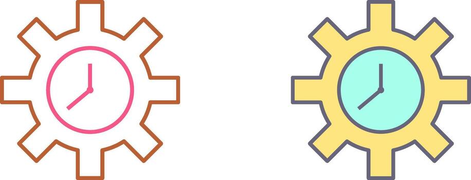 Unique Time Optimization Icon Design vector