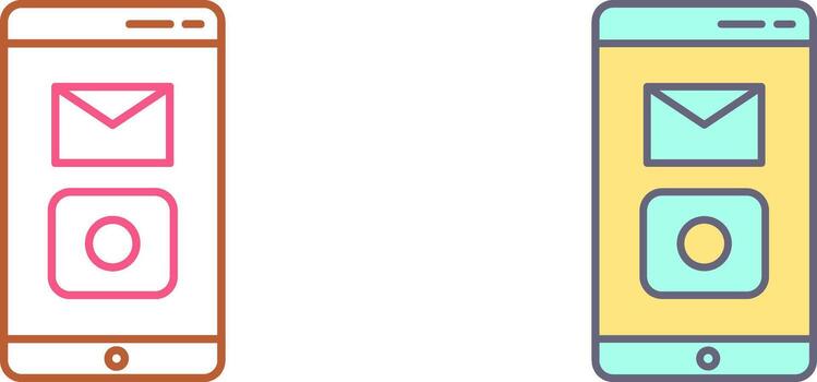 Unique Mobile Applications Icon Design vector