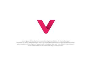 logo letter v modern business abstract vector