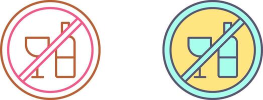 No Drinking Icon Design vector