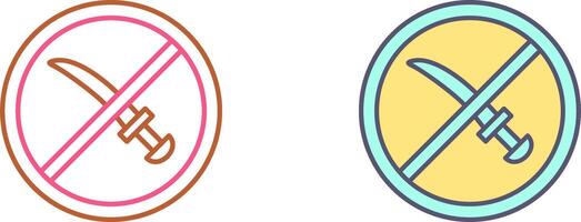 No Weapons Icon Design vector