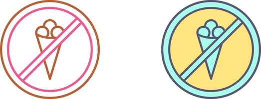 No Icecream Icon Design vector