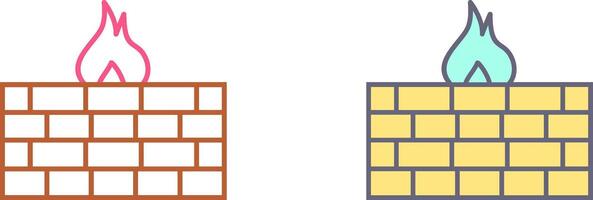 Unique Firewall Icon Design vector