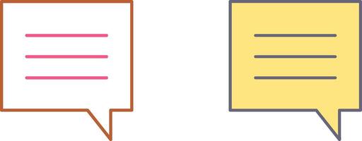 Unique Single Chat Bubble Icon Design vector
