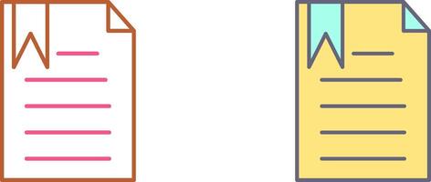 Unique Bookmarked Document Icon Design vector
