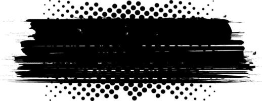 Grungy Paint Brush Stroke Halftone Pattern vector