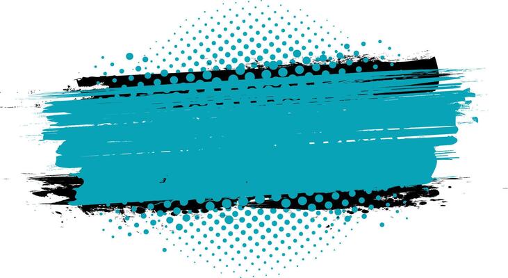 Gritty Grunge Brush Stroke Color Halftone Pattern