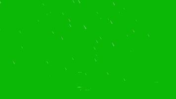 Green Screen Cartoon Rain falling effect with floor drop splash, Cartoon Rain falling animation Green Screen. 4K Resolution video