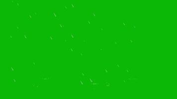 Green Screen Cartoon Rain falling effect with floor drop splash, Cartoon Rain falling animation Green Screen. 4K Resolution video