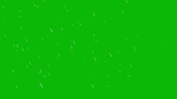 Green Screen Cartoon Rain falling effect with floor drop splash, Cartoon Rain falling animation Green Screen. 4K Resolution video