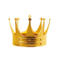 Generated AI golden crown on transparent background png