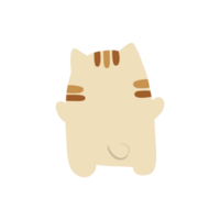 Cute cream-colored cat painted by hand, An illustration of a cream-colored cat png