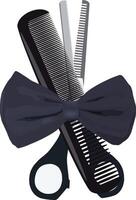 Barber Accessories Scissor Comb vector