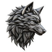 Generated AI a wolf head on transparent background png