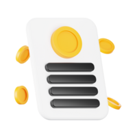 3d rendering financial planner icon. 3d business icon concept png