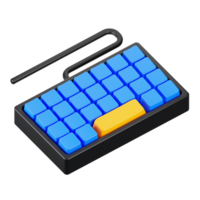 3d rendering keyboard icon. 3d business icon concept png