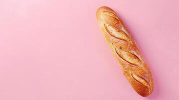 Top view background with a variety of bakery products and bread photo