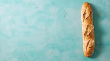 Top view background with a variety of bakery products and bread photo