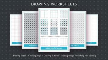 How to Draw a Pattern. Step by Step Drawing Tutorial. Draw Guide Worksheet. Simple Instruction for Kids and Adults vector