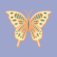 en capas corte de papel mariposas vector