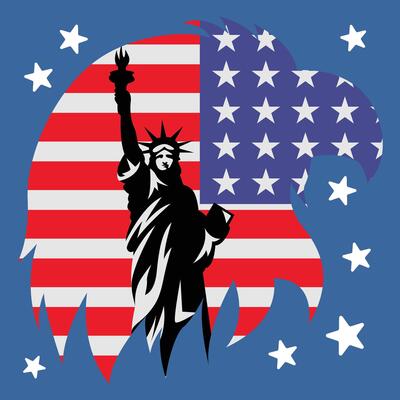 Patriotic Shadow Box USA 3D Background