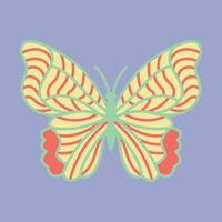 en capas corte de papel mariposas vector