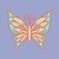 en capas corte de papel mariposas vector