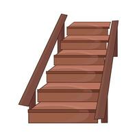 ilustración de de madera escalera vector