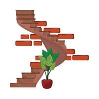 illustration of spiral staircase vector