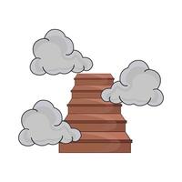 illustration of wooden stairs vector