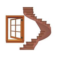 illustration of spiral staircase vector