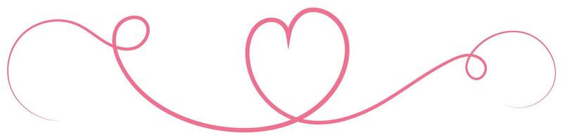 banner heart border Pink heart sign for Valentine's Day or Mother's Day on white background. vector