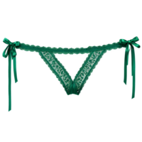 Green Lace G String A pair of green lace G string with intricate lace detailing png