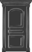 Silhouette door black color only vector