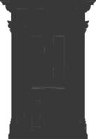 Silhouette door black color only vector