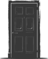 Silhouette door black color only vector