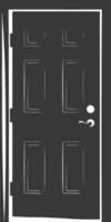 Silhouette door black color only vector