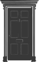 Silhouette door black color only vector